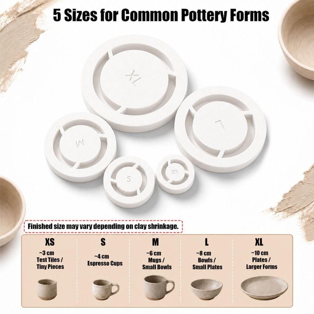 Lightweight Pottery Foot Ring Template PLA Pottery Foot Molder Pottery Making