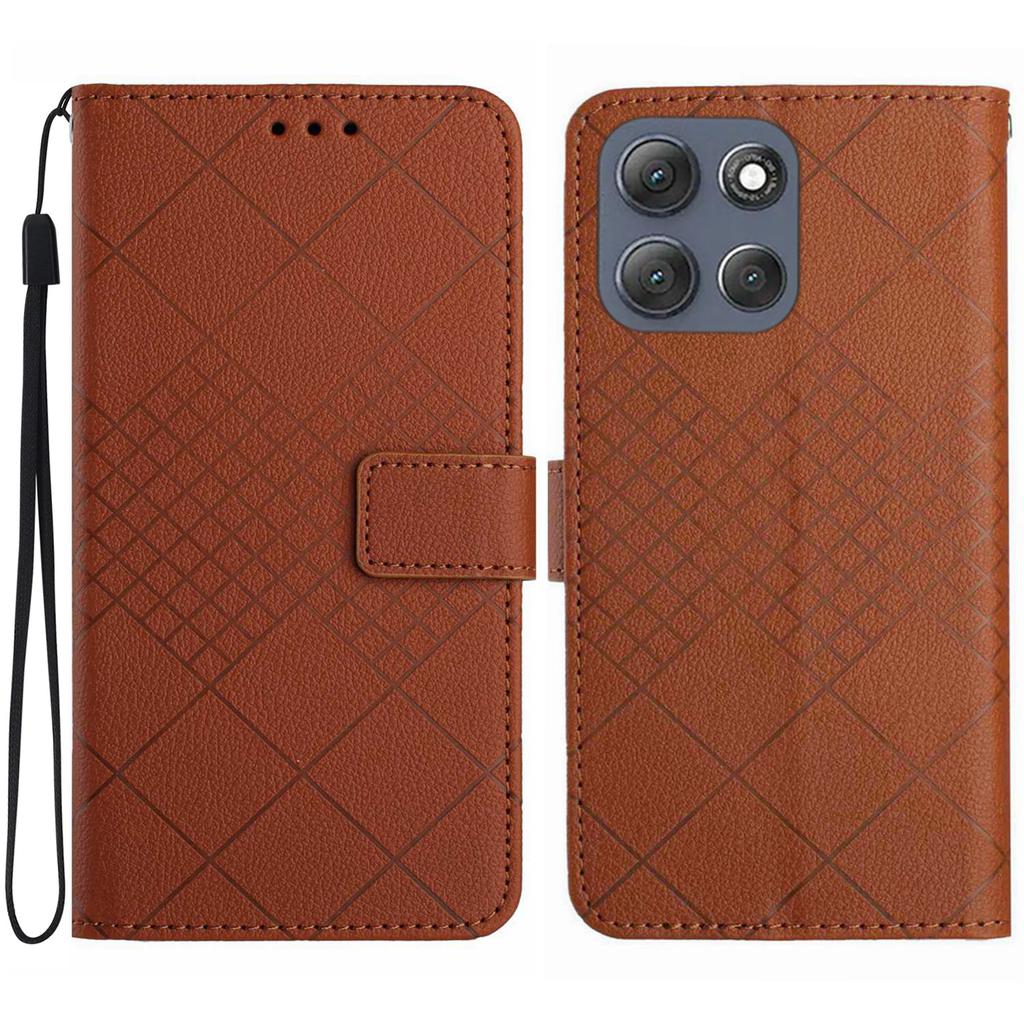 For Motorola Moto G86 5G Case Wallet Imprint PU Leather Flip Folio Phone Cover