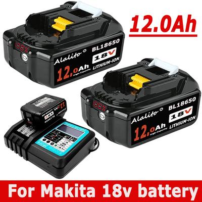 Для аккумулятора Makita 18 В 12,0 Ач 18650 литий-ионный сменный BL1860B BL1860 BL1850 аккумуляторная батарея для электроинструмента DDF486 DF488
