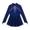Kids Girls Sparkle Mesh Splice Figure Ice Skating Dress Gymnastic Dance Leotard Tutu Skirt Performance Dancewear