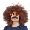 Коричневая афро-парик для косплея в стиле диско 70-х, термостойкие синтетические волосы для костюма на Хэллоуин
