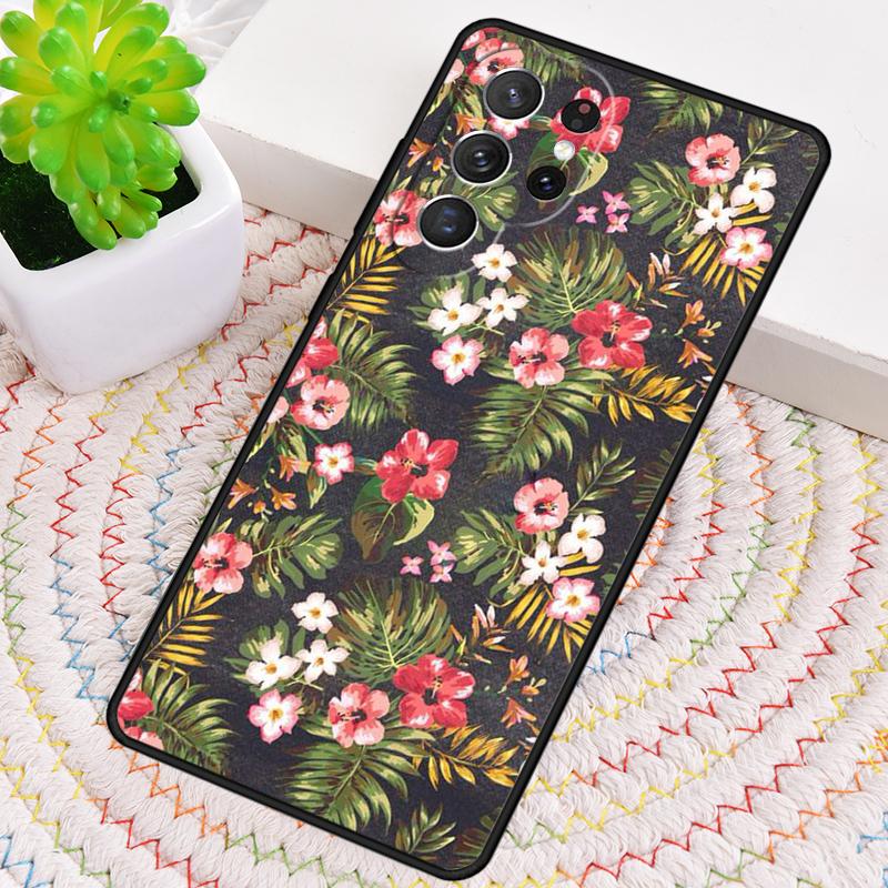 Ретро Тропические Цветочные Цветы Чехол Для Телефона Для Samsung Galaxy note 10 pro S26 S25 S24 S23 S22 Ultra Plus S21 FE S20 Чехол