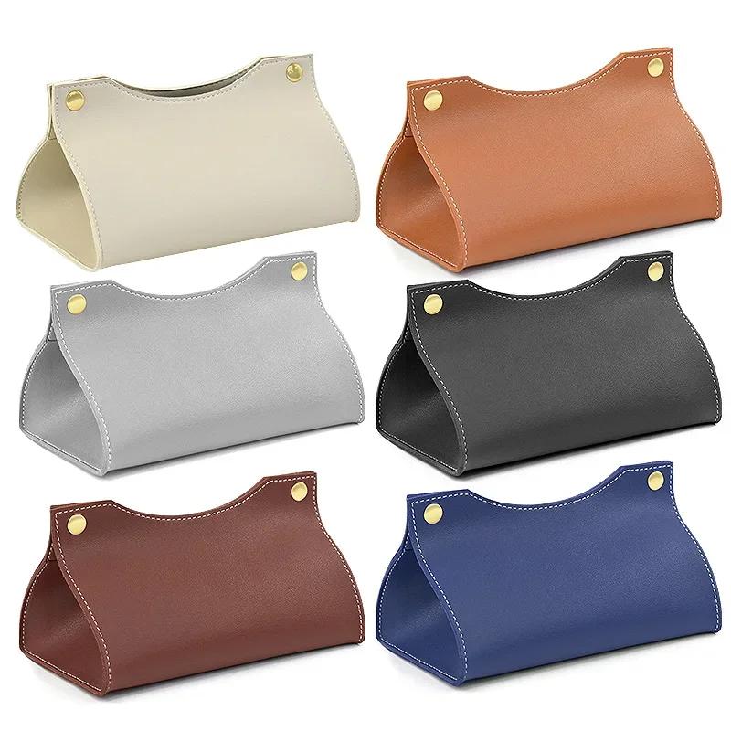 Чехол для коробки с салфетками из искусственной кожи, держатель для автомобиля, гостиной, спальни, украшения для кухни, рабочего стола, скандинавского дома, держатель для салфеток, большой для хранения