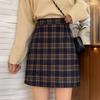 2024 Women's High Waist Plaid Midi Skirt for Autumn/Winter - A-Line Bodycon Design