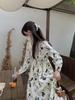 Women's Floral French-Style Slim Long Dress - Autumn/Winter 2022