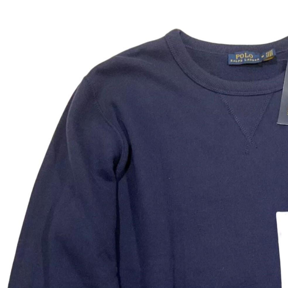 Polo Ralph Lauren Ss23 Solid Logo Embroidered Crewneck Sweatshirt Women Sweatshirt Navy-Blue 211817662-001