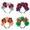 Ободок Готические цветочные короны для женщин Готический ободок с черепом Ободок День мертвых Готический ободок с цветами