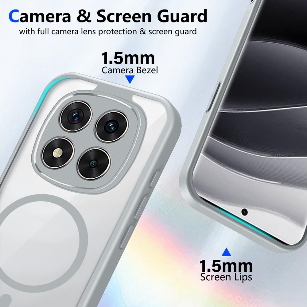 Модный прозрачный тонкий чехол для телефона Redmi Note 15 Pro Plus 14 Pro 4G 5G POCO X8 Pro Max F8 Ultra Магнитная противоударная крышка