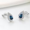 Exquisite Teardrop Micro Paved Zircon Stud Earrings Minimalist Light Luxury Fashion Versatile Women Jewelry