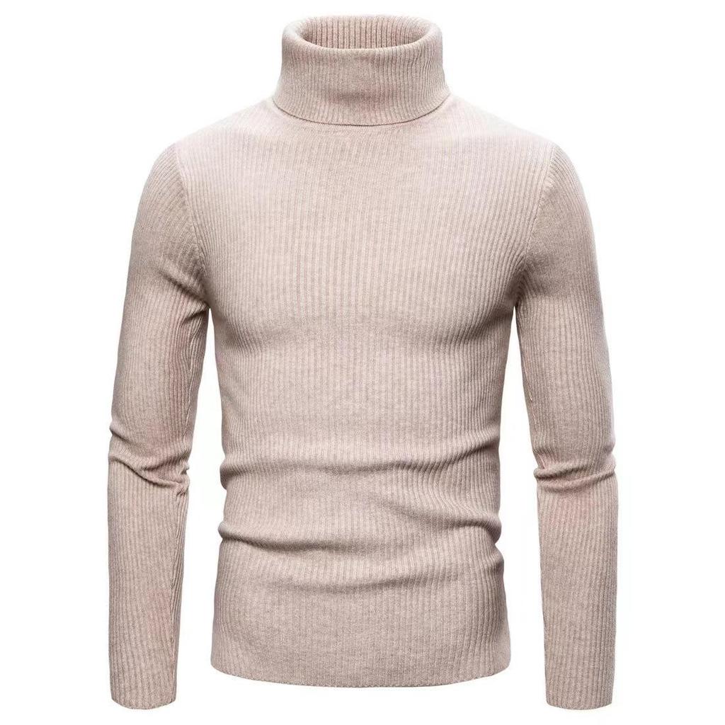 Autumn and Winter New Men's Turtleneck Sweater Male Korean Version Casual All-match Knitted Bottoming Shirt