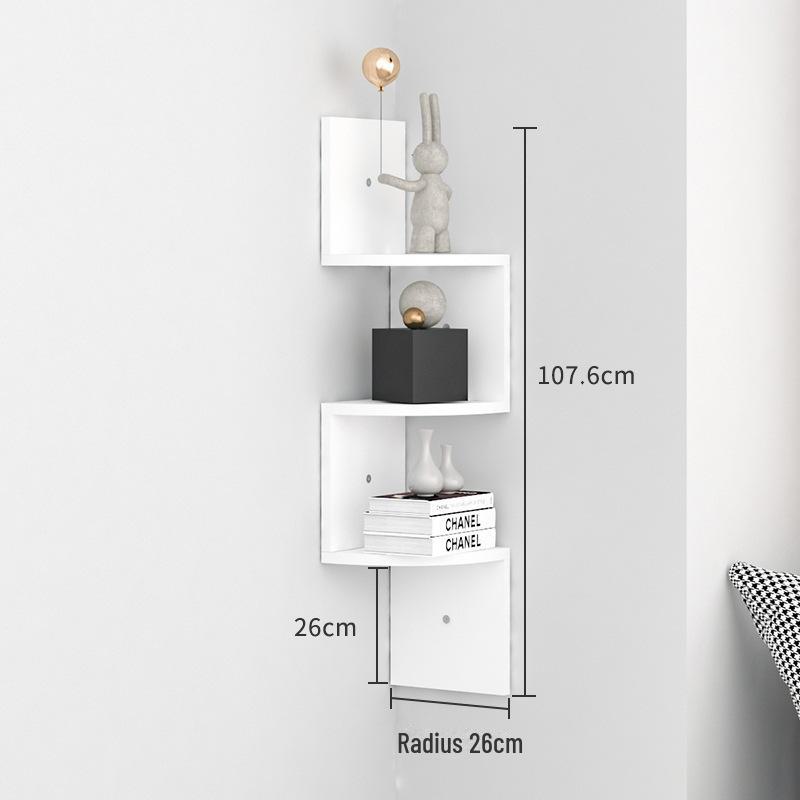 Угловая настенная полка без перфорации - треугольная кухонная книжная полка и шкаф