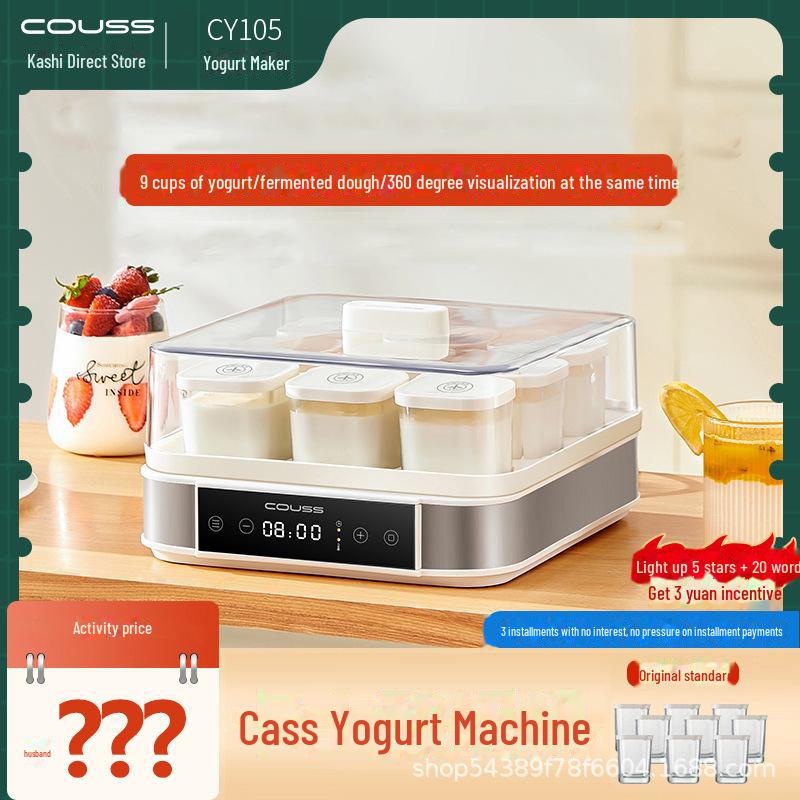Large-Capacity Fully Automatic Yogurt & Fermentation Machine – Makes 9 Cups, Perfect for Bread and Wine