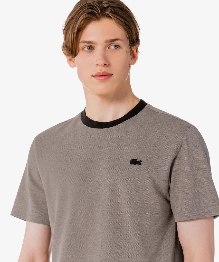 LACOSTE Мужская тонкая футболка с коротким рукавом из пике с текстурой икры Th742E-56G Lfa