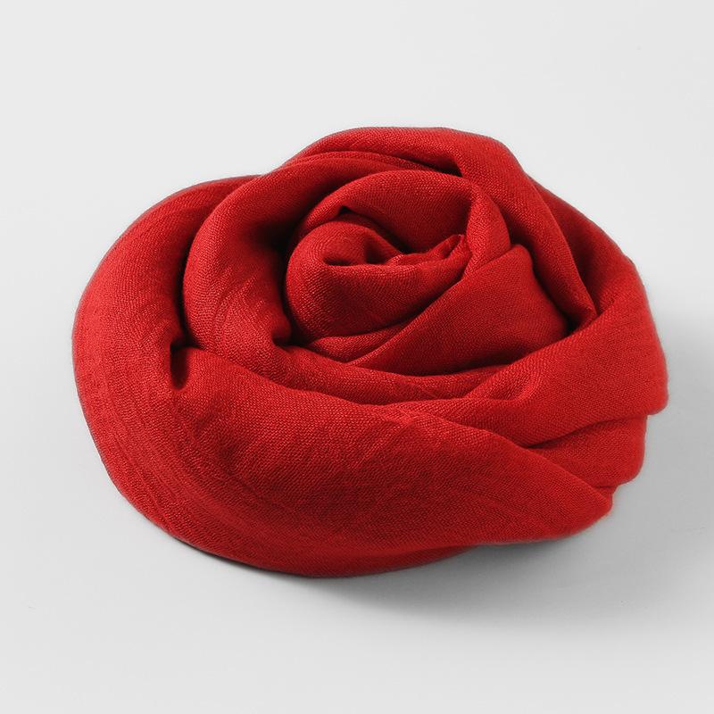Solid Color Cotton Linen Scarf for Women Lady Literature Anti-sunburn Long Tassel Scarves Autumn Soft Gauze Wrap Shawls New