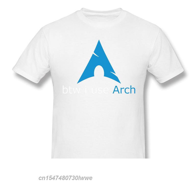 Кстати, я использую Arch Anime Clothes Design Linux Программу Операционную Систему Новинка Дизайн Хлопок Унисекс Футболку