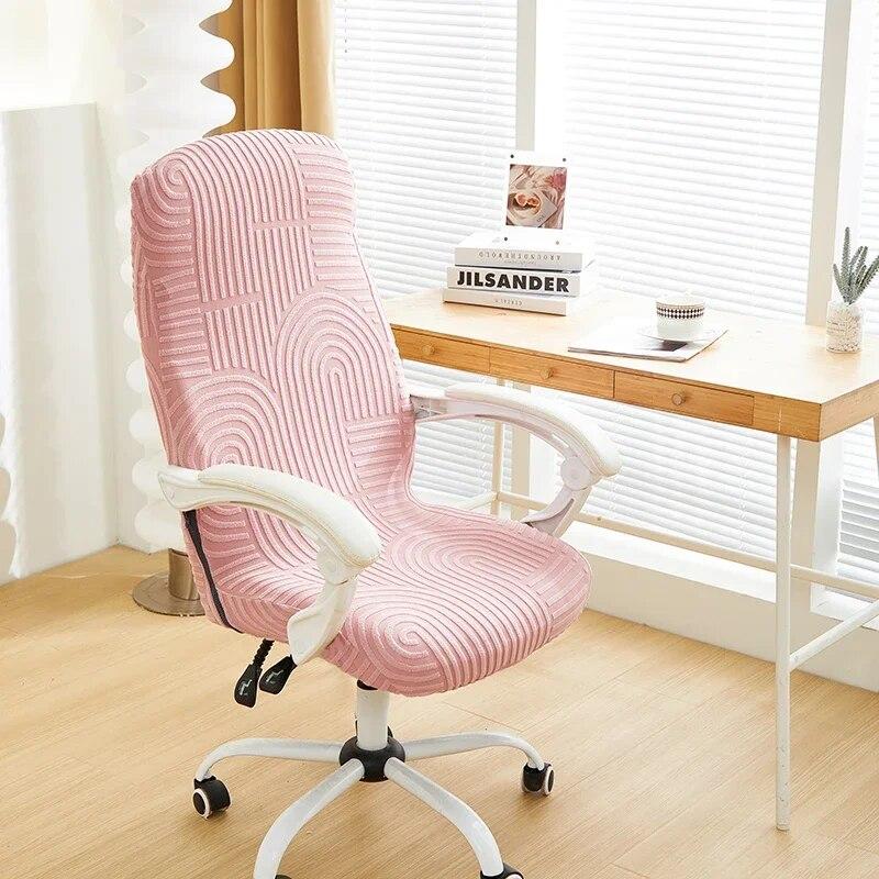 Jacquard Spandex Office Chair Cover Anti-dirty Computer Desk Armchair Slipcovers Dust-proof Rotating Gaming Chair Protector SML