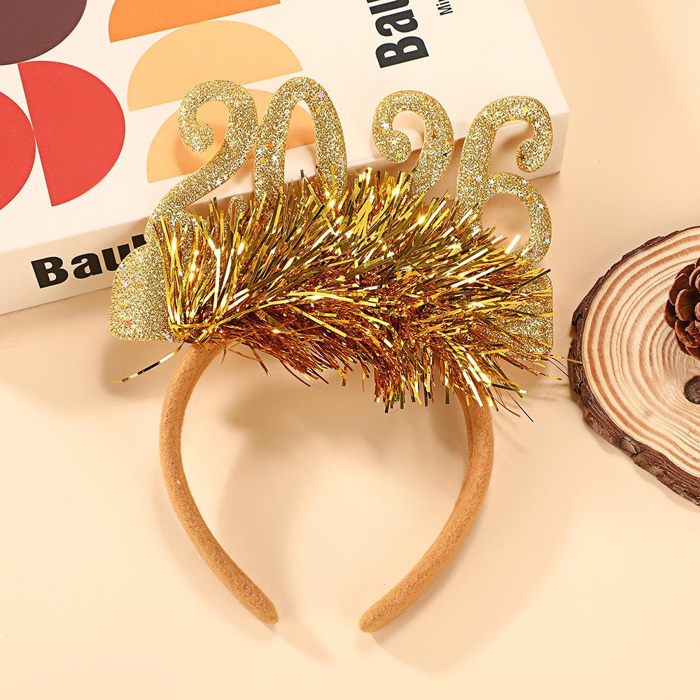 New Headband Kids Adult Glitter Hair Accessories Funny Glasses Po Props Christmas Decoration New Gifts