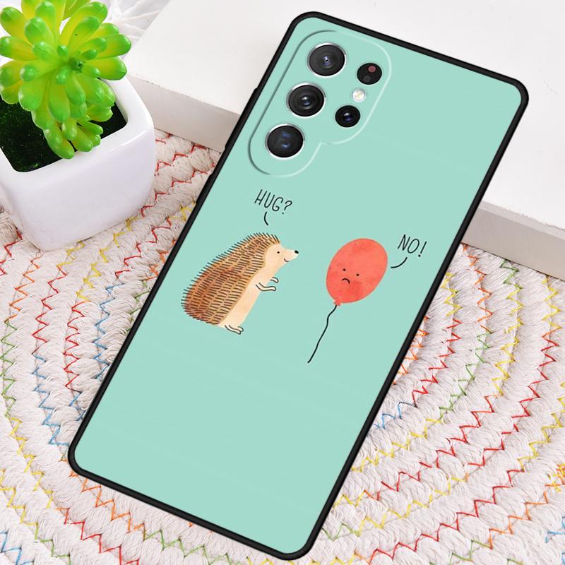 Силиконовый чехол для телефона с ежиком и шариком Для Samsung Galaxy note 10 pro S26 S25 S24 S23 S22 S21 Plus S25Ultra Capa Cover