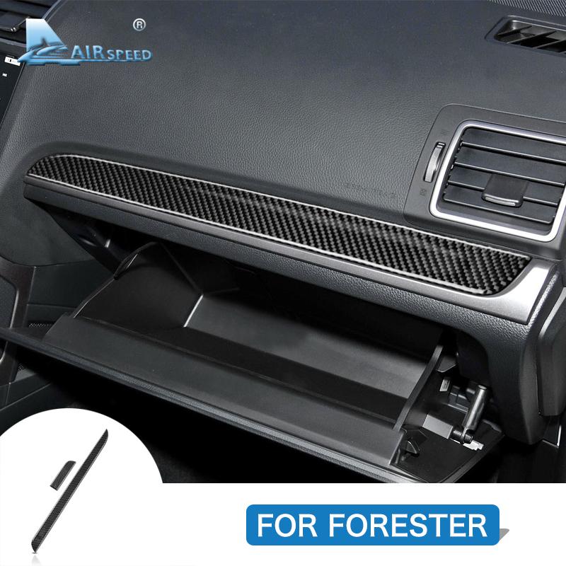 Наклейка из настоящего карбона для Subaru Forester 2013 2014 2015 2016 2017 2018, центральная консоль автомобиля, ящик для хранения пассажира, внутренняя отделка