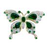 Emerald Butterfly Brooch for Women with A Luxurious Sense of Luxury Worn By Noblewomen with Luxurious and Full Diamond Embellishments