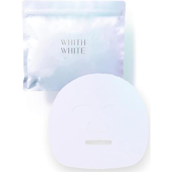 WHITH WHITE Отбеливающая и противовоспалительная маска для лица | Для акне, ухода за порами, увлажнения, шелковистой кожи и защиты от УФ-лучей | 30 листов