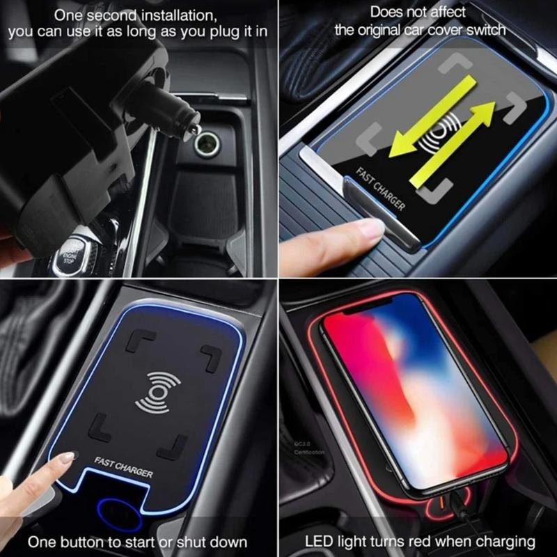 Quick Charging Plate 15W Car Wireless Charging Holder Car Phone Charging Station for XC60 XC90 S90 Phone Charging Holder