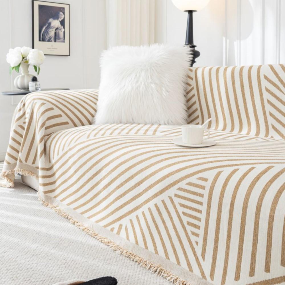 Чехол на диван с принтом, полотенце, новая диванная подушка, ленивый цельный кусок четырех сезонов, универсальное синельное черно-белое одеяло, ковер