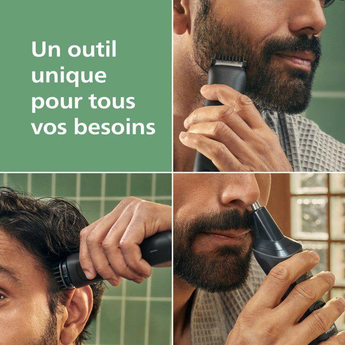 Tondeuse multi-usages - PHILIPS - Série 3000 - 7 en 1 - 6 hauteurs de coupe - Autonomie 60 min