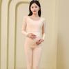 2-piece Set of Spring Pajamas for Pregnant Women, Long-sleeved Warm Nursing Clothes, Belly Control Home Clothes, Women's Solid Color Home Clothes