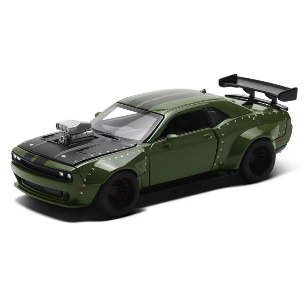 1/36 Scale Dodge Challenger Modified Car Sports Car Replacement Model Children's and Boys' Toy Car Collection Ornament