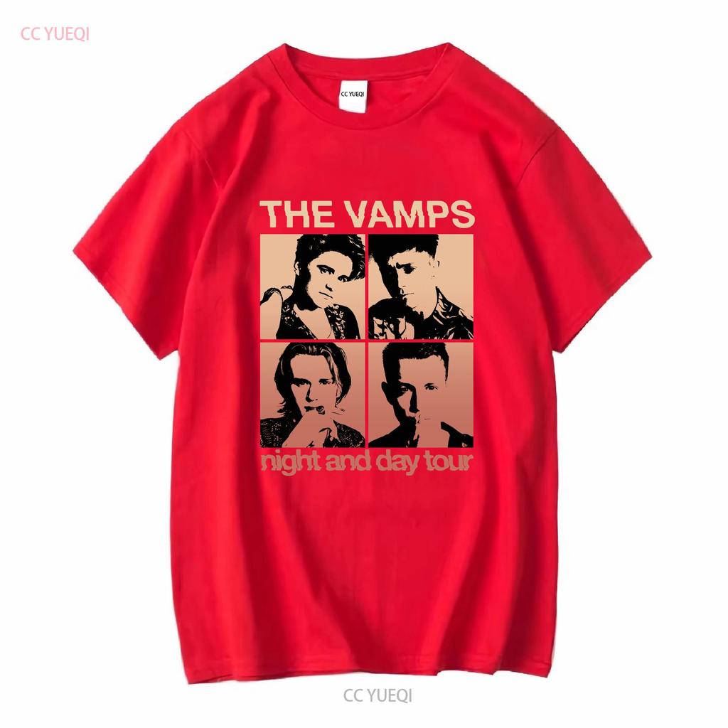 The Vamps Band Night Day Tour Cotton Black All Size T Shirt Long Or Short Sleeves Vintage Washed Versatile Slightly