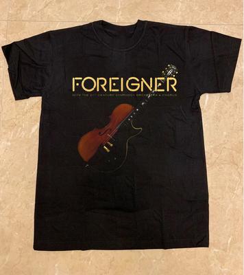 Футболка Foreigner Band Черный Хлопок Все размеры S-5XL РЕДКАЯ HD121 Унисекс Футболка