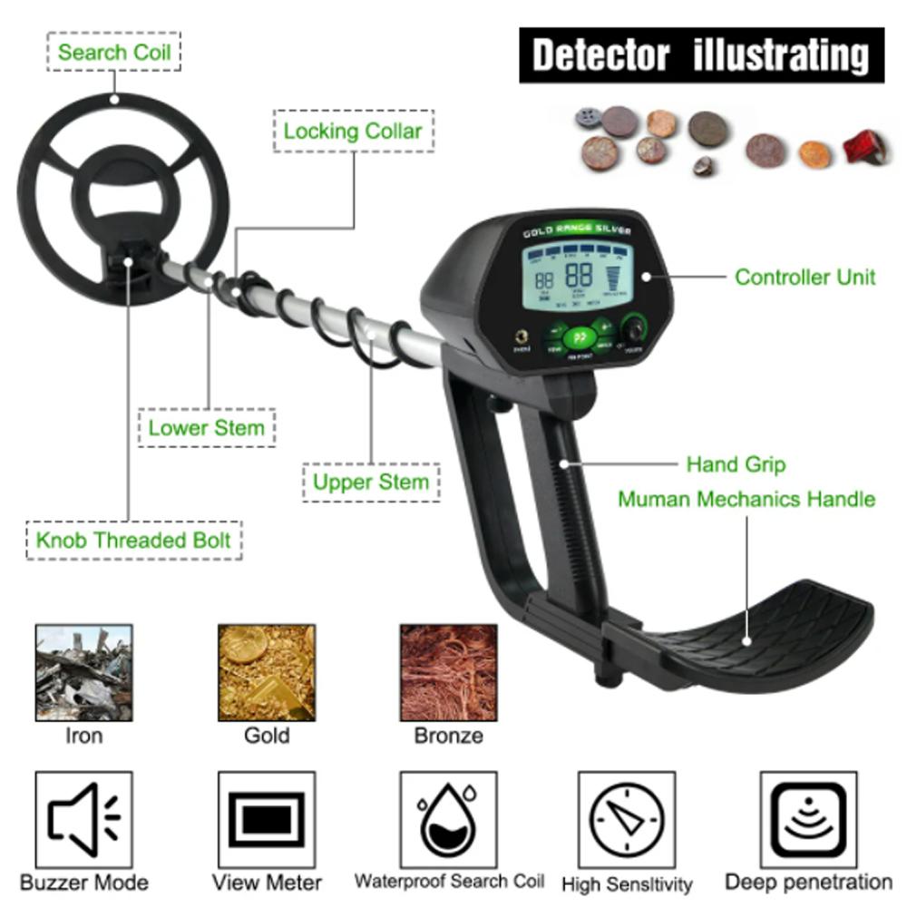 MD-4090 Профессиональный металлоискатель подземный детектор золота Высокая точность металлоискатель Водонепроницаемая поисковая катушка Искатель сокровищ