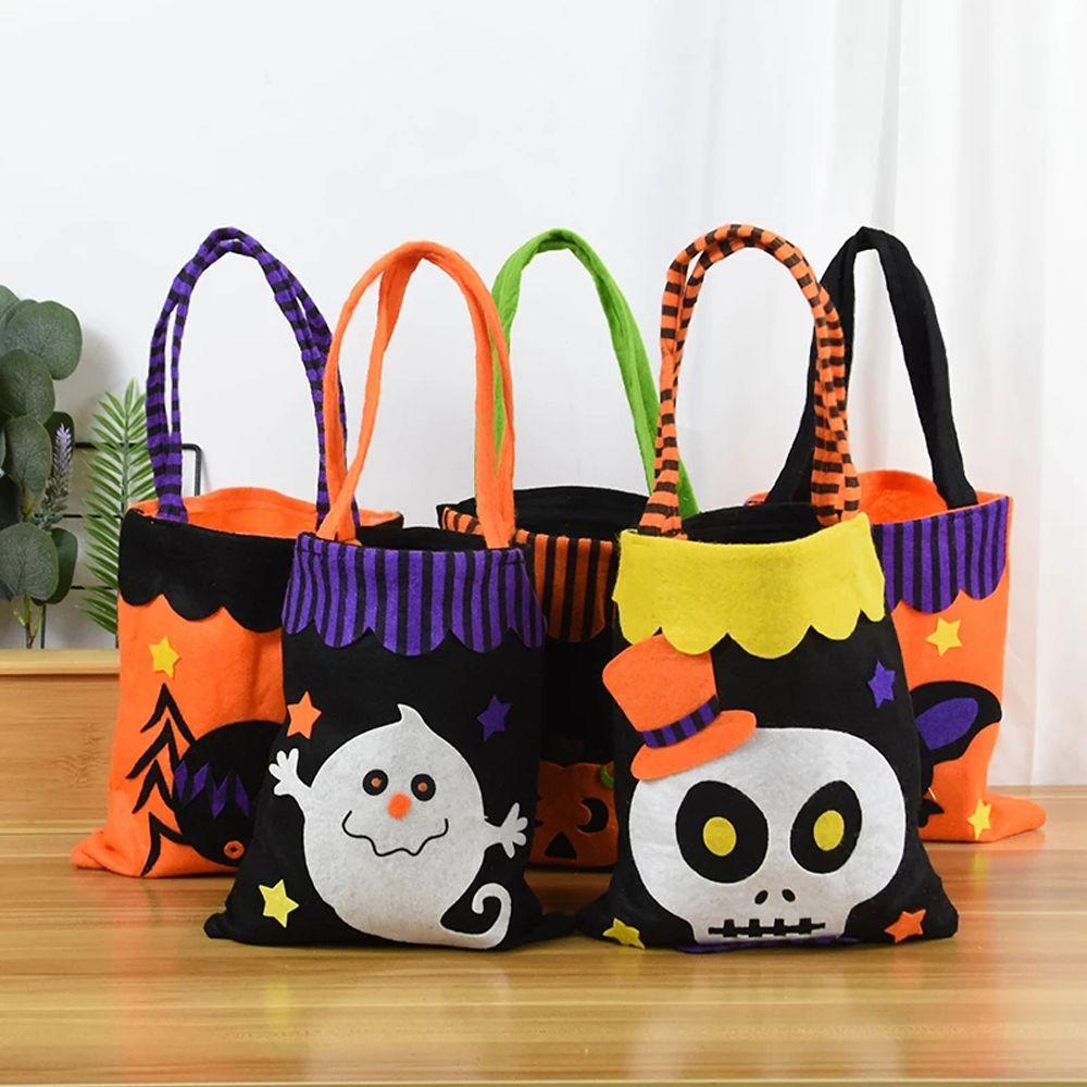 Halloween Decoration Props Trick Or Treat Non-woven Bag Gift Pouch Tote Bag Halloween Candy Bag