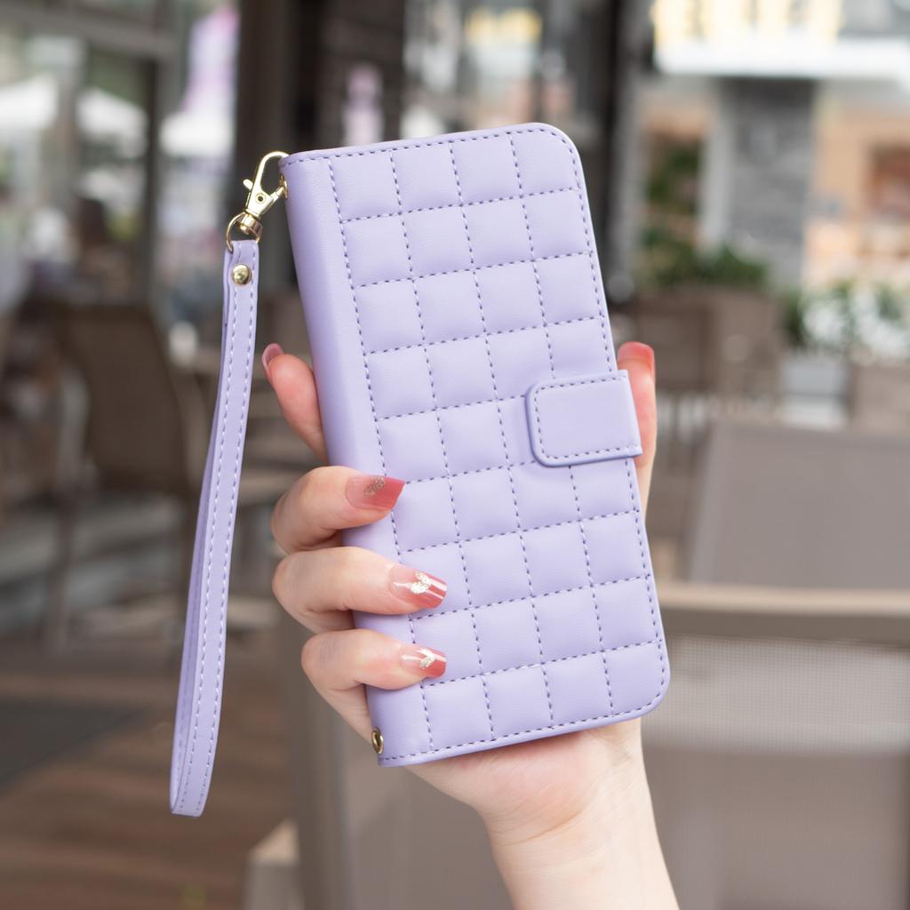 Luxury Checkered Wallet Card Flip Leather Case For Huawei Honor X6B X9B X8B X7B Protective Book Cover For Honor X7A X6A