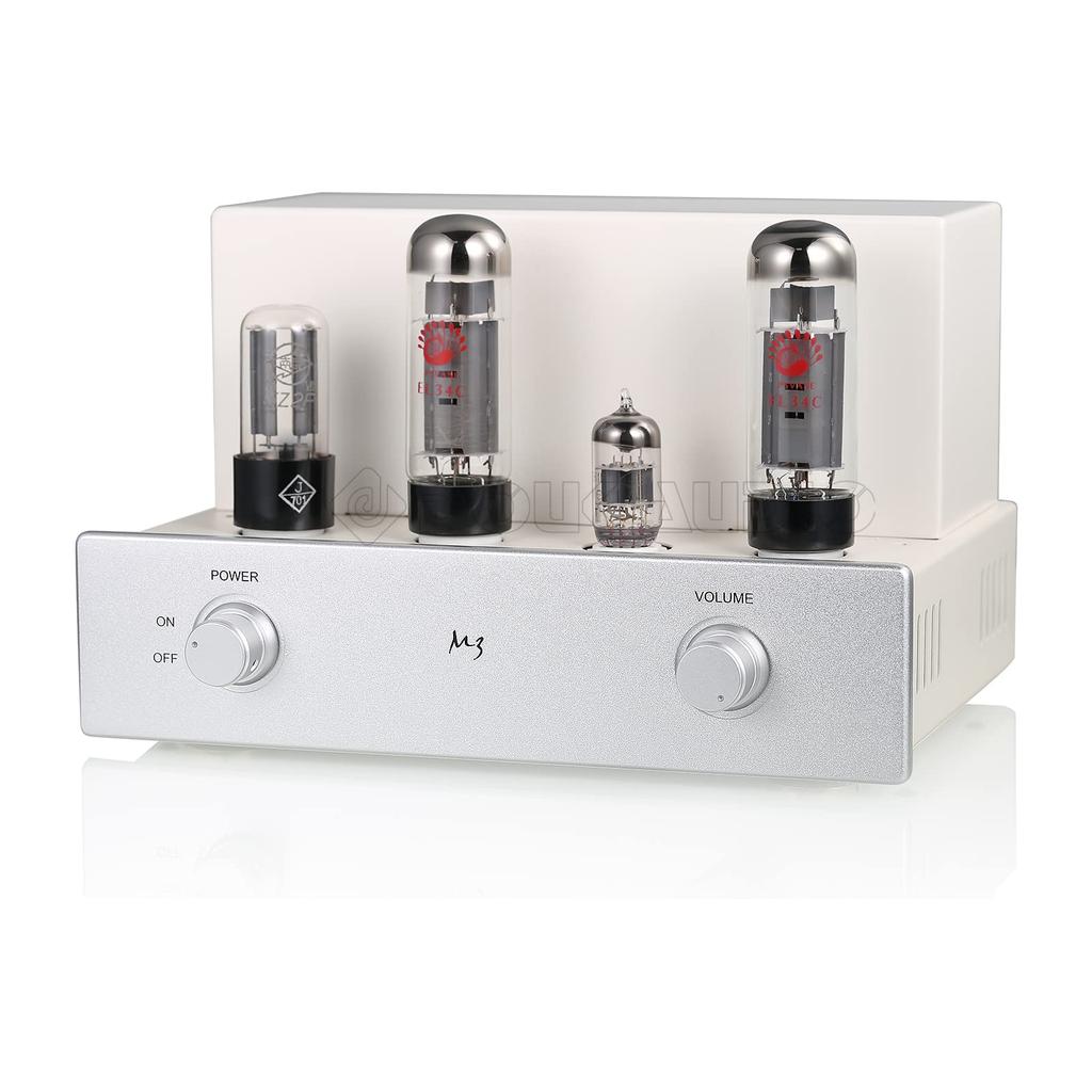 Nobsound Mini EL34 Vacuum Tube Amplifier Single End Class A Power Amplifier 8W X 2 Cannot Be Shipped by Mail Built-in Hi-Fi (Silver)