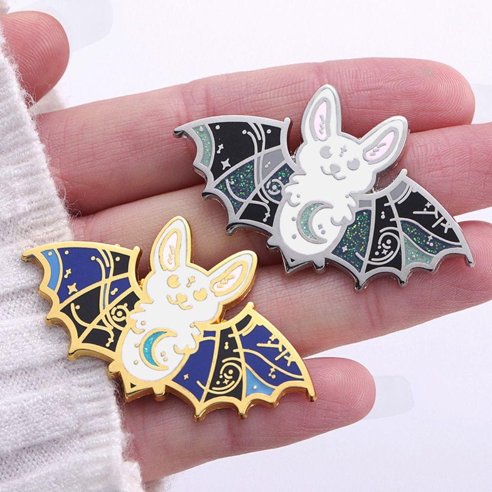 Zinc Zinc Alloy Halloween Bat Brooch Horror Cool Girls