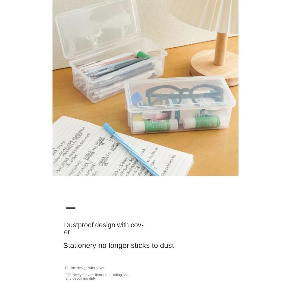 Storage Box Large Capacity Transparent Stationery Pen Holder for Colored Lead Children's Crayon Drawing and Sketching Pen Bag