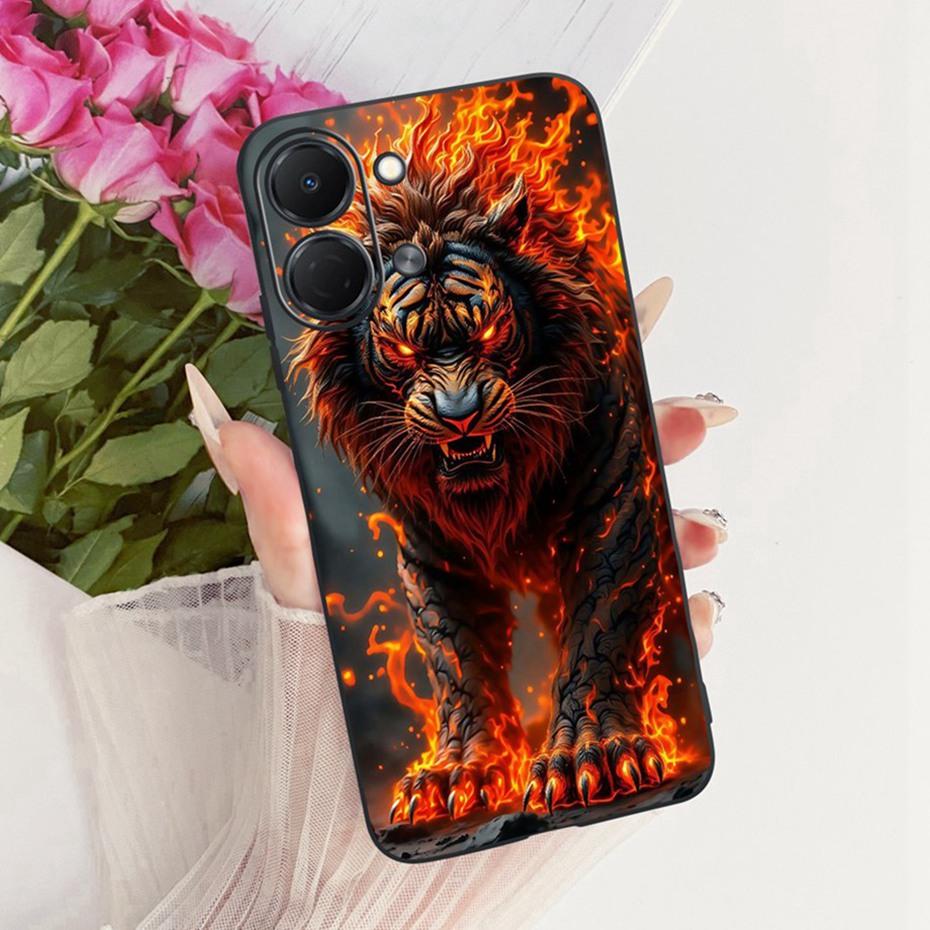 Модный крутой чехол для Tecno Spark GO 3 KN3, мягкая черная силиконовая TPU задняя крышка для чехлов телефона Tecno Spark Go3