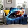 Flaming Football In Action Blanket Flannel Blanket for bed, sofa, Camping, Hiking, Picnic Essentials, gift for family Fan gifts