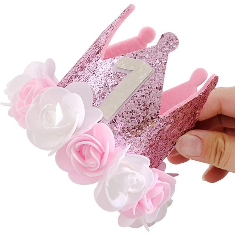 Корона для дня рождения ребенка 1 год своими руками, аксессуары ручной работы, повязка на голову, шляпа, принадлежности для вечеринки по случаю дня рождения ребенка