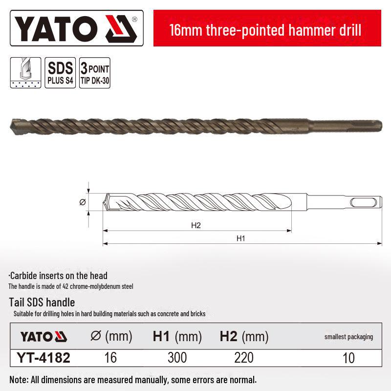 Ударное сверло YATO 12-25 мм для бетона и цементных стен