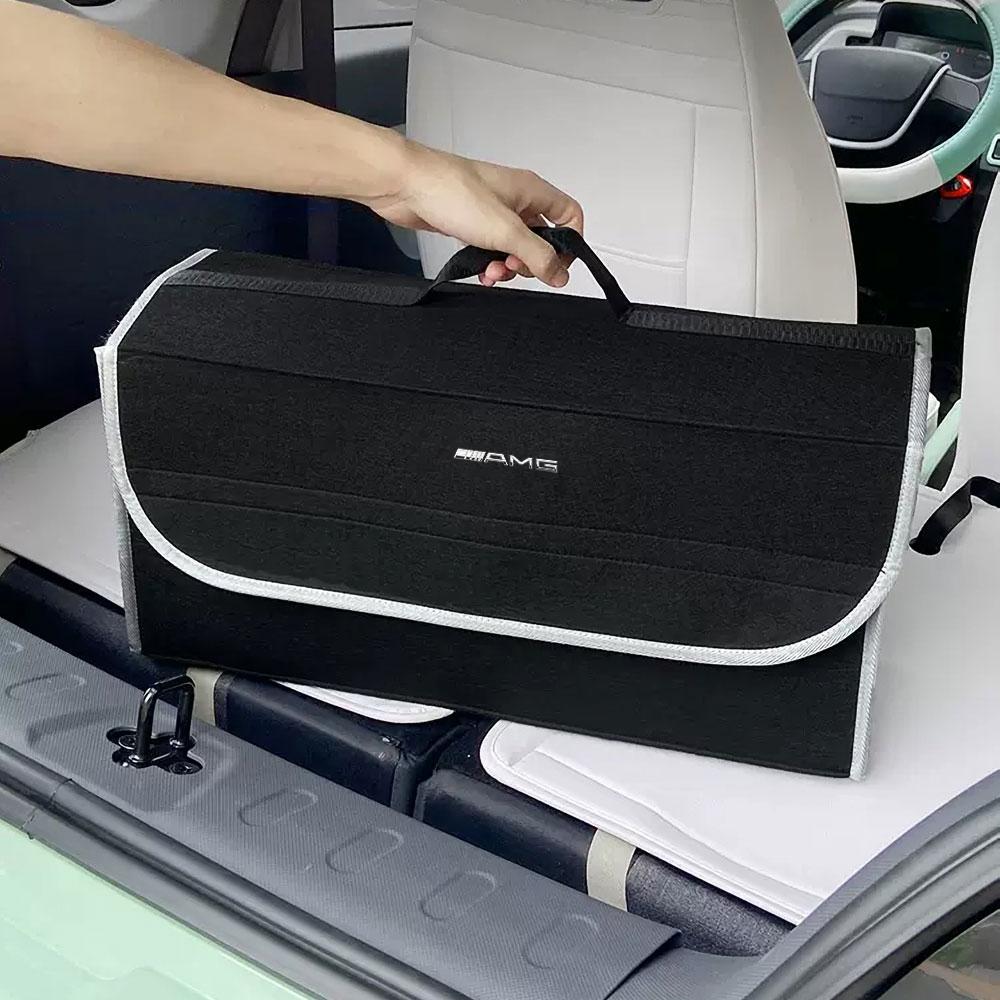 Car Trunk Large Anti Slip Compartment Storage Box Folding Organizer Tool For Mercedes-Benz AMG C500 C200 C300 A B C E GLA CLA GLK GL ML GLE W204 W205