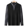Long-sleeved Shirt Men's Trendy No-iron Inch Shirt Fake Two-piece Spring and Autumn New Business Casual Shirt for Men