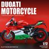 1/12 Ducati 1199 Panigale Собранная версия Модель мотоцикла Игрушечная коллекция транспортных средств Амортизатор Внедорожный автомобиль Игрушка