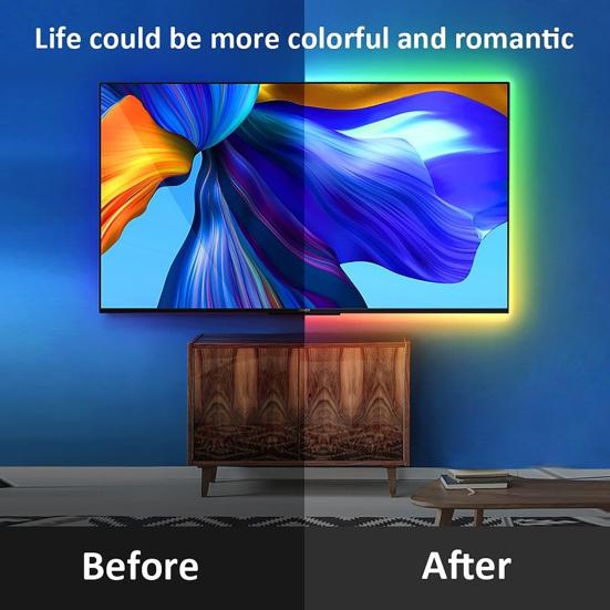 Светодиодная лента Регулируемая Длительное время ожидания Безопасная Гибкая Время Улучшить Атмосферу Высокая Яркость