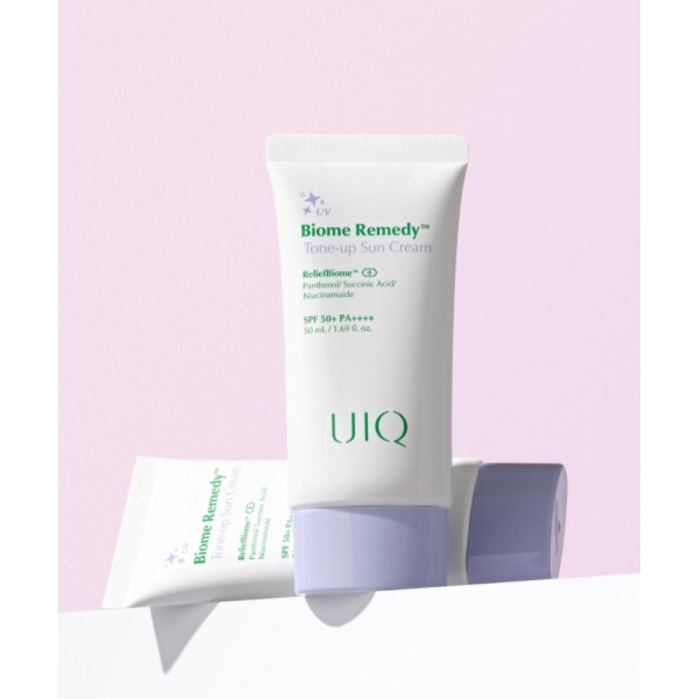 Uiq [2 шт.] Biome Remedy Tone Up Sun Cream Фиолетовый Двойной Специальный Набор 50 мл + 50 мл