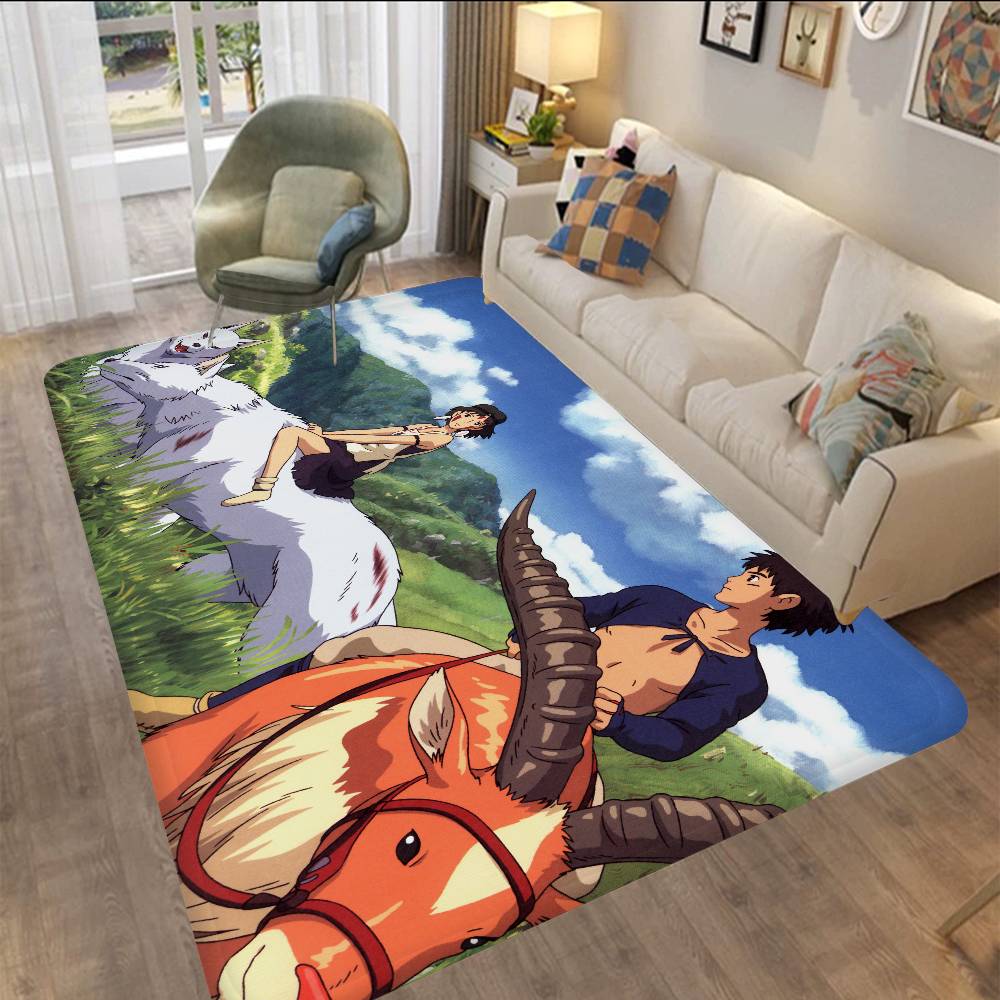Аниме Фильм П-Принцесса М-Мононоке Коврик для входной двери Скандинавский стиль Домашний придверный коврик Коврики для ванной-туалета Коврик для декора спальни Отеля