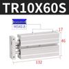 Пневмоцилиндр AirTac с двумя штоками TR10X10 до 30X100-S