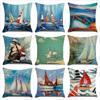 Ocean Nautical Pillowcases Ocean Art Deco Pillowcases Interior Home Decor Sofa Bed Chair Pillow Sets Room Aesthetics